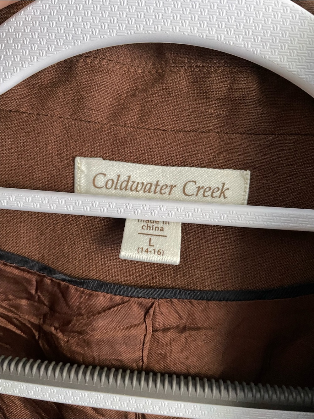 Coldwater Creek Linen Vest, Size L - Picture 3 of 6